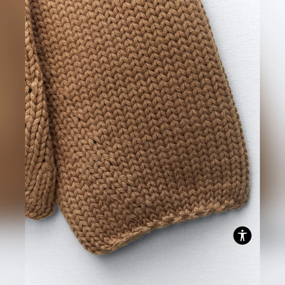(354) NWT ZARA Oversized Knit Sweater, Size S - Picture 7 of 9